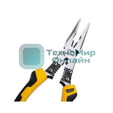 Удлиненные плоскогубцы многофункциональные Deli DL101008 220мм, (зажим/резка/зачистка/обжим), сталь Cr-V, двухкомпонентная рукоять