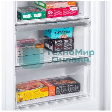 Холодильник Maunfeld MFF200NFW белый глянц. двухкамерный 271/106л морозилка снизу, No Frost