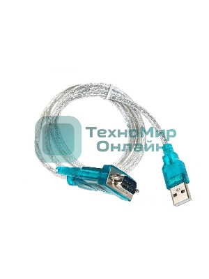 Кабель AM/Com port 9pin 1.2м Aopen/Qust адаптер USB -> RS232, DE9P (добавляет в систему новый COM порт), ACU804
