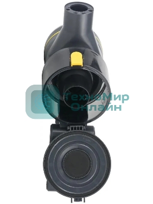 Пылесос вертикальный Centek CT-2573 черный/желтый, питание от аккумулятора, 215 Вт, уборка сухая, пылесборник 0.8 л, работа от АКБ max 45 мин