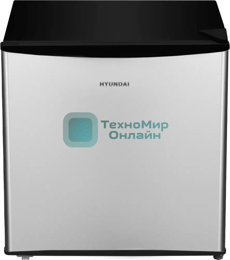 Холодильник Hyundai CO0502 серебристый/черный однокамерный 43л капельная система