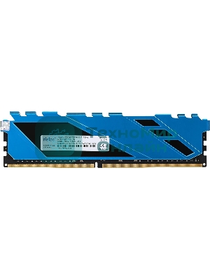Оперативная память NETAC Shadow, DDR4, 16GB (1x16GB), 3200MHz, CL16, DIMM, с радиаторами, синий
