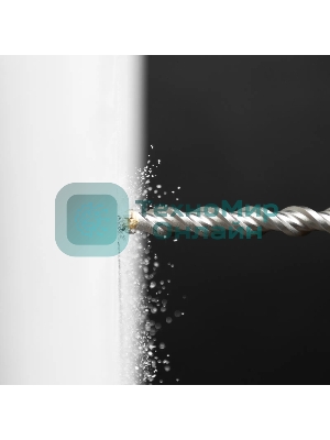 Бур по бетону Denzel двойная спираль, Cobalt W-tip, 16x210 мм, SDS PLUS