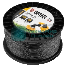 Леска для триммера Denzel двухкомпонентная круглая, 2,0мм х 276м, на DIN катушке EXTRA CORD