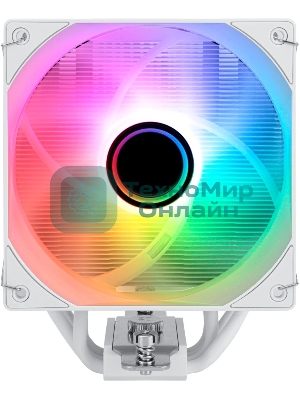 Кулер для процессора Thermalright Assassin Spirit 120 Vision ARGB White (4-pin PWM, LED temp., 154mm, Al/Cu, 4x6mm, ARGB, 1x120mm, 66.17CFM, 25.6dBA, 1500RPM, S: 1851/1700/1200/115X, AM5/AM4, white)