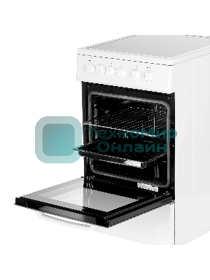 Плита электрическая Beko FFSS57000W белый, конфорок 4 электрических, духовка 60 л, 50 см x 85 см x 60 см