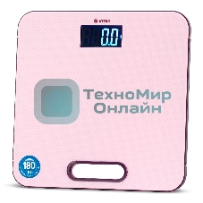 Весы напольные Vitek VT-1968 P (электронные, максимальная нагрузка 180 кг, погрешность измерения +/- 0.1 кг, определение массовой доли воды, определение содержания жировой ткани, память)