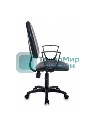 Кресло Бюрократ CH-1300N/OR-16 черный, экокожа, 120 кг, механизм качания