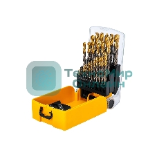 Набор сверл по металлу Denzel 1-13 мм, Р6М5К8-TiN, Golden Tip, 25 шт