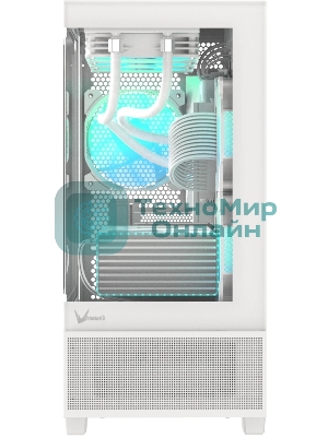 Компьютерный корпус AeroCool/Formula V Line Crystal E1M White, MATX, USB3.0*2, Switch Display Panel