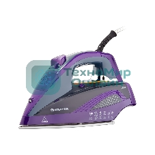 Утюг BRAYER BR4001 фиолетовый/серый, 2600 Вт, 25 г/мин, 140 г/мин, 360 мл