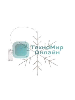 Светодиодная подвесная фигура Neon-night Снежинка на металлическом каркасе, цвет теплый белый