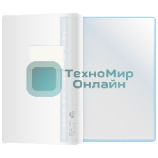 Папка-скоросшиватель Silwerhof 255121-02 A4, прозрачный верхний лист, 20 вкладышей, боковая перфорация, полипропилен голубой