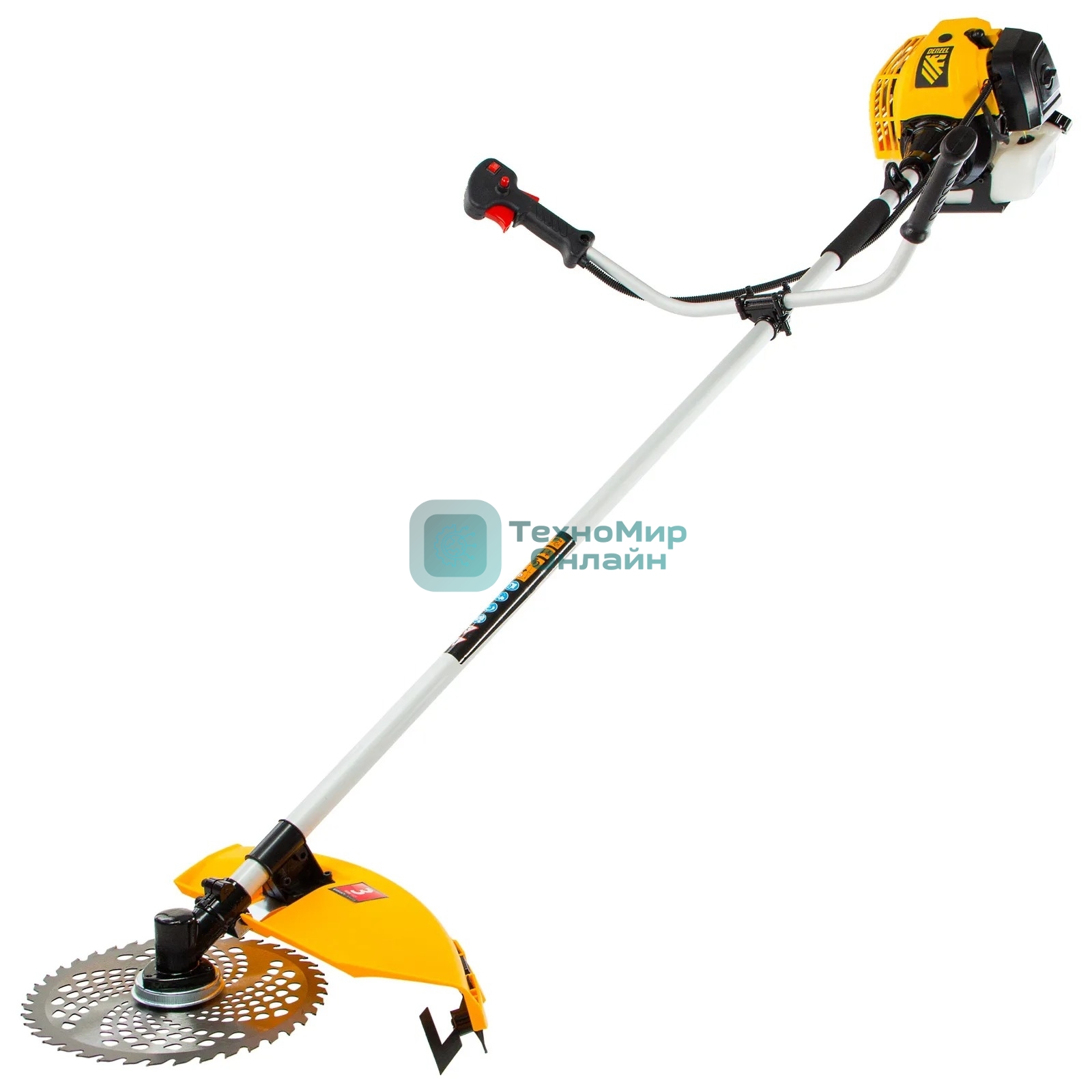 Триммер бензиновый Denzel DT 33 33см3 1.8 лс. неразъемная штанга состоит из 2 частей
