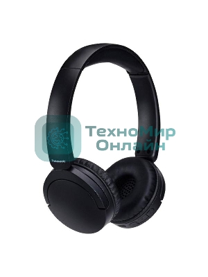 Беспроводные/проводные наушники Panasonic RB-HF630BG-K черный, накладные, Bluetooth + проводной, быстрая зарядка