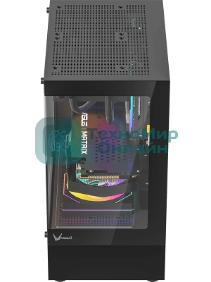 Компьютерный корпус AeroCool/Formula Crystal Z1CM черный без БП mATX 5x120мм 1xUSB3.0 audio bott PSU