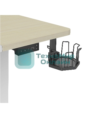 Стол компьютерный Cactus CS-EDL-WWD столешница МДФ дуб молочный каркас белый