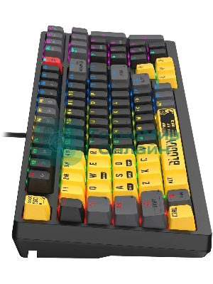 Клавиатура A4Tech Bloody S98 Sports Lime BLMS Plus проводная USB желтый/серый