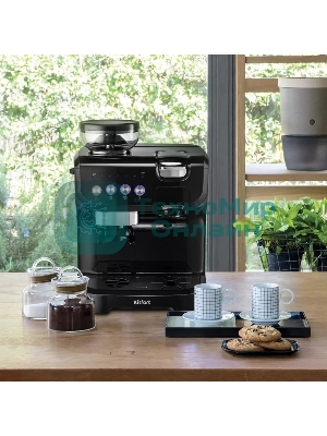 Кофеварка рожковая Kitfort КТ-7107 черный, исп. кофе - молотый/капсулы/зерновой, 2 л, 1560 Вт, 19 Бар
