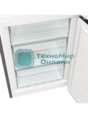 Холодильник Gorenje NRKE62XL серебристый металлик двухкамерный 203/99л морозилка снизу, No Frost