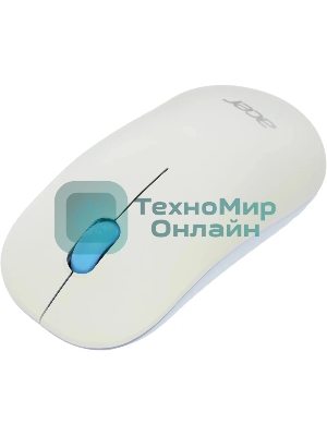 Мышь беспроводная Acer OMR205 белый/голубой, 1200 dpi, радиоканал, USB, кнопки - 3