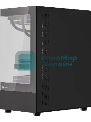 Компьютерный корпус AeroCool/Formula Crystal Z1CM черный без БП mATX 5x120мм 1xUSB3.0 audio bott PSU