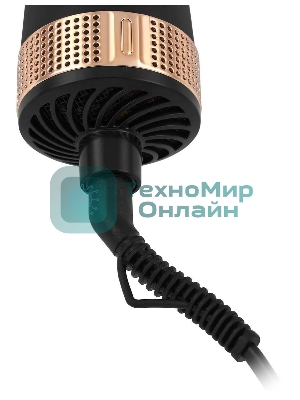 Фен-щетка Hyundai H-HB0115 черный, 1200 Вт, ионизация