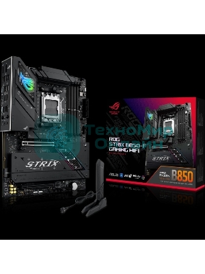 Материнская плата ASUS ROG STRIX B850-F GAMING WIFI, AM5, AMD B850, 4xDDR5, 2xSATA, 4xM.2, 1xPCIe 5.0 x16, 1xPCIe 4.0 x16, 1xPCIe x4, 1xDP, 1xHDMI, 1x2.5Gb LAN, 1xUSB-C 20Gbps, 1xUSB-C 10Gbps, 3xUSB-A 10Gbps, 4xUSB 5Gbps, 4xUSB 2.0, 3x3.5 мм, 7.1, ATX
