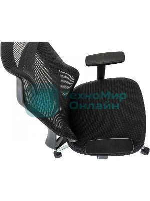 Кресло Бюрократ MC-412N-H черный, сетка, подголовник