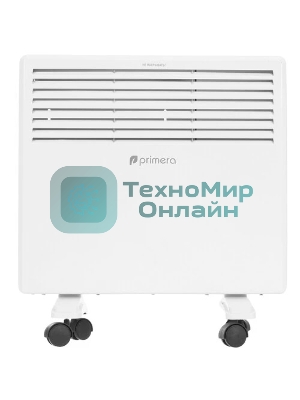 Конвектор электрический Primera PHP-1000-MWB, белый, 1000 Вт, 15 м2, термостат