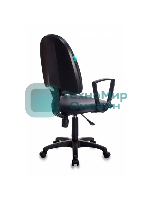 Кресло Бюрократ CH-1300N/OR-16 черный, экокожа, 120 кг, механизм качания