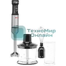 Блендер погружной Aresa AR-1124 серебристый, 800 Вт, плавная регулировка, турбо