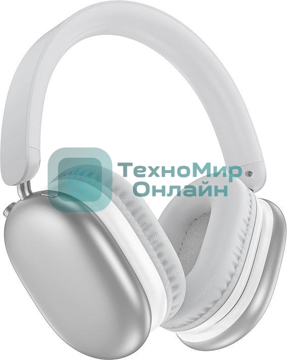 Беспроводные/проводные наушники Borofone BO27 серебристый, накладные, Bluetooth 5.3 + проводной, складная конструкция, микрофон, до 15 ч