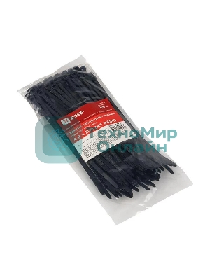 Хомут нейлоновый EKF plc-cb-4.8x200 черный (4,8х200) (100 шт.) EKF Basic