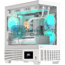 Компьютерный корпус AeroCool/Formula V Line Crystal E1M White, MATX, USB3.0*2, Switch Display Panel