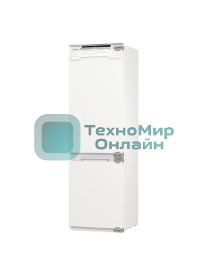 Встраиваемый холодильник Gorenje NRKI517E82WF, полезный объем 244 л, электронное управление, цифровой дисплей, автоматическое размораживание No Frost, быстрое замораживание, интенсивное охлаждение, зона свежести с контролем влажности, инверторный компрессор, энергоэффективность А+