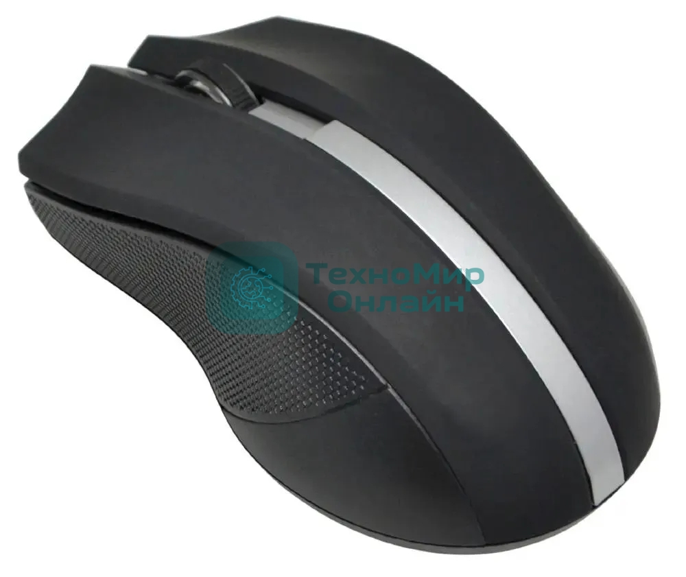 Мышь беспроводная Oklick 615MW черный/серебристый, 1000 dpi, радиоканал, USB, кнопки - 3