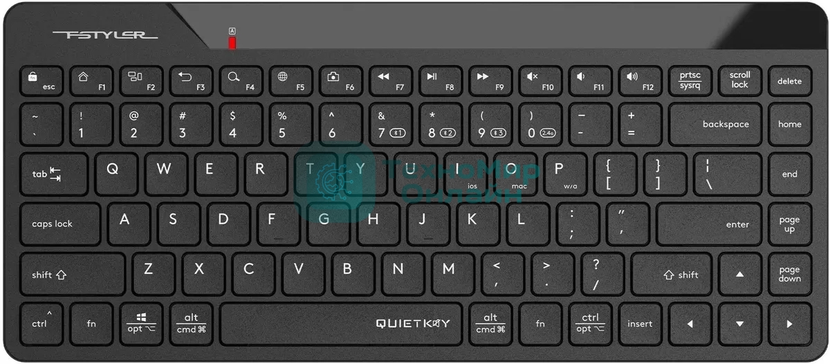 Клавиатура беспроводная A4Tech Fstyler FBK22 AS, USB, Bluetooth/Радиоканал, черный