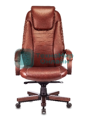 Кресло Бюрократ T-9923WALNUT Leather Eichel светло-коричневый, кожа