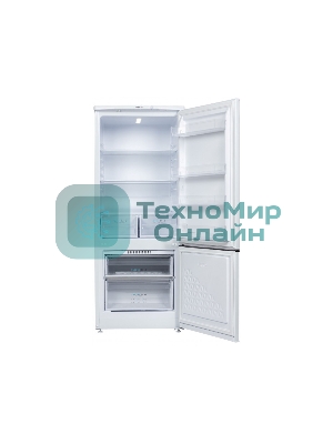 Холодильник Бирюса 551 белый двухкамерный 180/60л морозилка снизу, автоматическое оттаивание