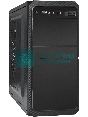 Компьютерный корпус Minitower ExeGate BA-202-UNS450 (mATX, БП UNS450 с вент. 12см, 2хUSB, аудио, черный)