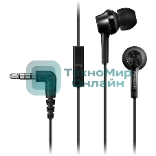 Проводные наушники Panasonic RP-TCM115GCK черный, внутриканальные, Jack 3.5 мм