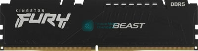 Оперативная память Kingston Fury Beast, DDR5, 16GB (1x16GB), 6000 MHz, CL36, с радиатором, чёрный