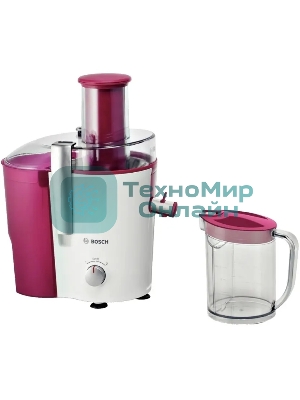 Соковыжималка Bosch MES25C0 белый/бордовый, центробежная, 700 Вт, 1250 мл, механическое