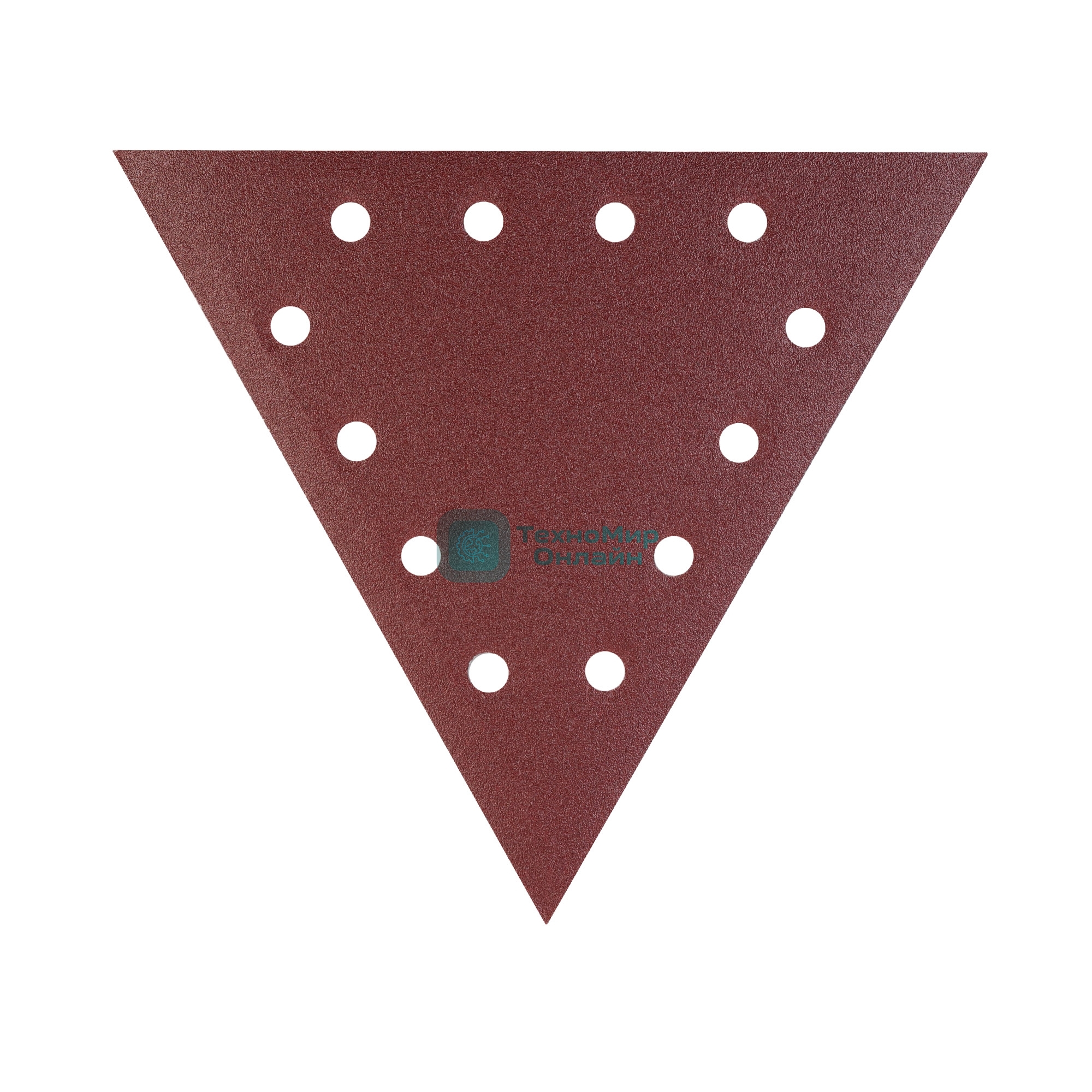 Треугольник шлифовальный PATRIOT на липучке, 285мм, 12 отверстий, Р80, 10 шт