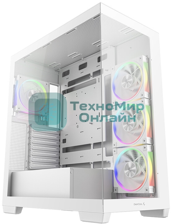 Компьютерный корпус Deepcool CG580 4F V2 WH без БП, боковое окно (панорама), 4x120мм ARGb PWM вентилятора, белый, ATX (R-CG580-WHADA4-G-2)
