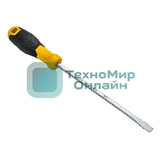 Отвертка шлицевая Deli DL6382001 8х200мм CR-V, Двухкомпонентная ручка. Хромированная