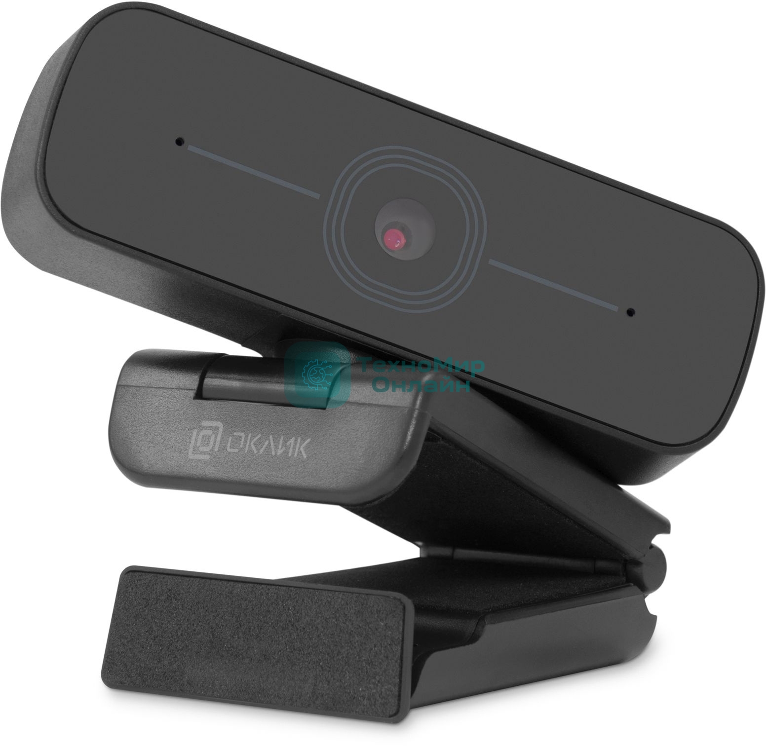 Веб-камера OKLICK OK-C001FH 1920x1080, 30 кадр/с, USB Type-A, микрофон (шумоподавление), универсальное крепление