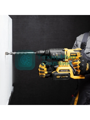 Бур по бетону Denzel двойная спираль, Cobalt W-tip, 16x260 мм, SDS PLUS