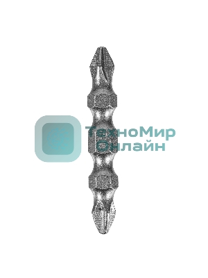 Набор бит Denzel двухстор., PH2-PH2х45 мм, сталь S2, 10 шт.